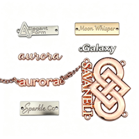 Étiquettes de logo métalliques personnalisées pour vêtements, jeans, écologiques, autocollantes, design en relief 3D, certifiées Oeko-Tex, finition de haute qualité