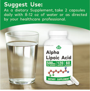 Acide alpha-lipoïque OEM 500 mg, antioxydant, apportant de l'énergie aux adultes, complément alimentaire, 120 capsules - Product Image 4