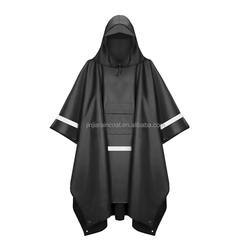 Capa de chuva personalizada Poncho leve e reutilizável para caminhadas ao ar livre, casaco impermeável com capuz, de boa qualidade