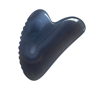 Herramienta Gua Sha de ágata pulida natural con dientes para masaje de puntos de acupuntura y cuidado de raspado linfático de cuerpo completo - Product Image 4