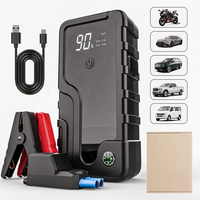 Nouvelle Pompe à Air Électrique Portable ABS avec Démarreur d'Urgence, Manomètre Numérique, Moniteur de Pression des Pneus et Lumière d'Urgence pour Voiture