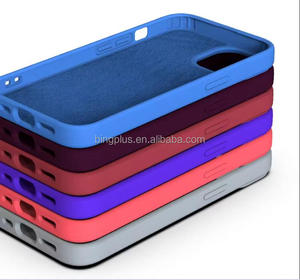 Ốp điện thoại di động silicon microfiber mới dành cho <span class=keywords><strong>iPhone</strong></span> 14, vỏ silicon mềm dạng lỏng với tấm bảo vệ ống kính máy ảnh - Product Image 1