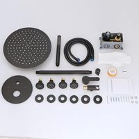 Ensemble de robinetterie de douche encastrée personnalisable, avec pommeau de douche pluie 10 pouces et jets latéraux avec vanne, haute pression, vente en gros
