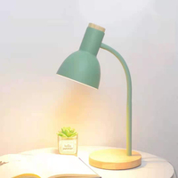 Lampe de table en bois de haute qualité, style nordique, métal moderne, lampe de bureau LED avec ampoule E27 pour l'étude, la lecture et le travail