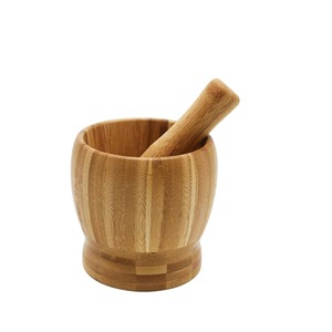 Natural Rustic Style <b>Herb</b> Spice <b>Grinder</b> Manual Wooden Mortar and Pestle Masher Mincing Kitchen Pounding Tool - Product Image 1