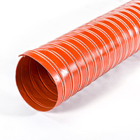 Tuyau de ventilation flexible en silicone haute température pour l'évacuation des gaz industriels