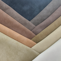 Tissu en cuir PU épais bicolore, style rétro, simili cuir Rexine, pour vestes d'hiver, matière en cuir