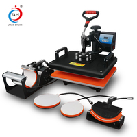 Machine à Sublimation 5 en 1, 10 pièces, pour t-shirts, chapeau, tasse, plaque, transfert 5 en 1, à pression thermique, vente en gros