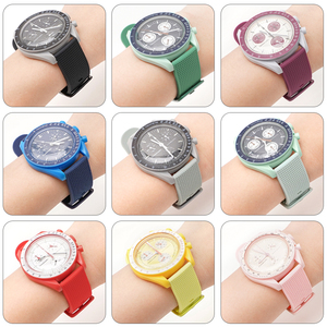 Nouveauté : Bracelets de montre en silicone souple haut de gamme 20 mm, sangles à libération rapide en caoutchouc pour Moonswatch - Product Image 4