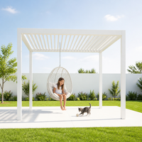 Luxuriöse italienische Pergola im Community-Stil: Ultimatives Park- und Grundstück-Design, rostbeständiger Essbereich mit Gartenerweiterung