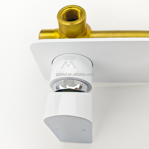 Watersino, venta al por mayor, marca de agua, <span class=keywords><strong>tres</strong></span> orificios, montado en la pared, baño, <span class=keywords><strong>lavabo</strong></span>, <span class=keywords><strong>grifo</strong></span> mezclador - Product Image 5