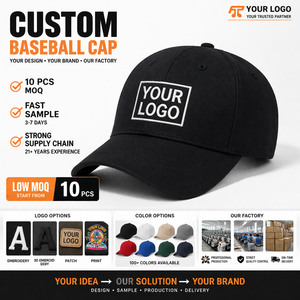 <span class=keywords><strong>Casquette</strong></span> de baseball en coton personnalisable avec logo, six panneaux structurés, visière incurvée, réglable, style Dad Hat, vente en gros, fournisseur d'usine de modèles vierges - Product Image 1
