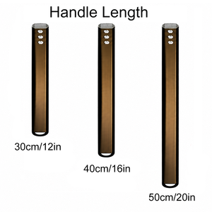 Pelle à pizza carrée en aluminium anodisé dur perforé noir, résistante à la chaleur, avec manche détachable, 12, 13, 14, 16 pouces - Product Image 5