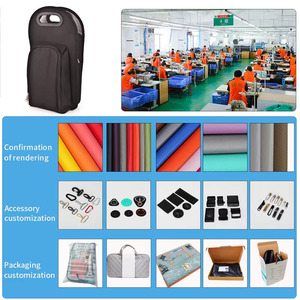 Borsa <span class=keywords><strong>da</strong></span> viaggio per vino <span class=keywords><strong>da</strong></span> 2 bottiglie di vendita calda con tasca frontale in <span class=keywords><strong>calice</strong></span> per viaggi estivi - Product Image 6