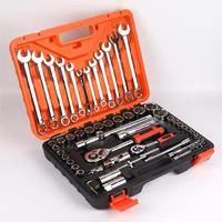 61 pièces Chrome Machine réparation boîte à outils Herramientas combinaison matériel fournitures clé à cliquet clé douille ensemble boîte