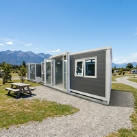 Maison conteneur préfabriquée pliable et extensible de 10, 20, 40 pieds, villa mobile, maison portable