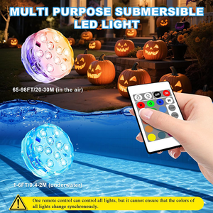 <span class=keywords><strong>Luces</strong></span> de piscina LED <span class=keywords><strong>a</strong></span> prueba de agua con pilas, lámparas sumergibles inalámbricas que cambian de 16 colores <span class=keywords><strong>para</strong></span> piscinas de suelo, estanques, acuario - Product Image 3