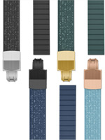 Bracelet de montre de luxe tendance en caoutchouc FKM à boucle papillon 18/19/20/21/22mm Bracelets de montre de plongée en caoutchouc à dégagement rapide