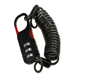 Cerradura de contraseña de cuerda de alambre de acero YH1073, cerradura de contraseña de caja de equipaje, cerradura de contraseña de casco, cerradura de contraseña antirrobo de vehículo eléctrico - Product Image 1