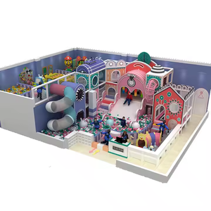 Grosir mainan taman hiburan bermain lembut dalam ruangan desain baru trendi nakal benteng tempat bermain anak-anak Area kolam bola dibuat plastik - Product Image 5