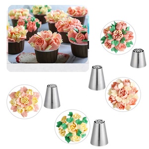 Nga đường ống lời khuyên thiết lập 12 Hoa <span class=keywords><strong>Frosting</strong></span> vòi phun Nga đường ống đóng băng lời khuyên cho bánh nướng cupcake Mẹo trang trí Kit - Product Image 3