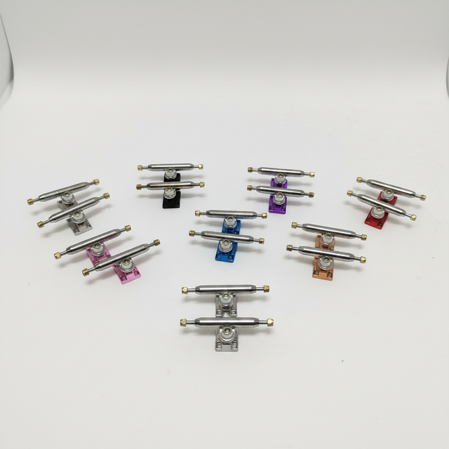 Jiesen Aluminum Alloy Double Rocker Fingerboard Trucks Durable 32mm/34mm Single Axle Skateboard Parts