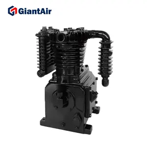 Giantair Hot Verkoop! HD1105 Zuiger Riem Aangedreven Luchtcompressor Pomp Cilinderkop Met Koeler