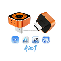 Boîtier sans fil 4 en 1 CarPlay et Android Auto avec prise en charge AirPlay/Miracast, Plug and Play USB Type-A/C