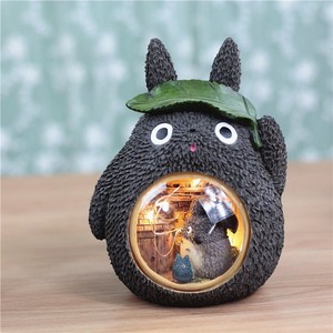 Modern Totoro LED <b>Bedside</b> Table Lamp with Umbrella Crystal Decorations for Bedroom Living Room <b>Reading</b> Room - Product Image 5
