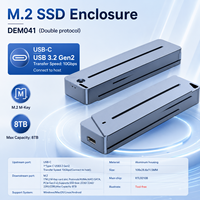 Boîtier SSD M.2 NVMe SATA sans outil, 10 Gbps, Type-C, en aluminium, pour disque dur externe, double protocole, 2280, 8 To