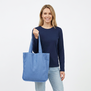 Nouveau sac fourre-tout en toile de taille moyenne, design personnalisé, 100% écologique, réutilisable, avec logo personnalisé pour les courses quotidiennes - Product Image 1