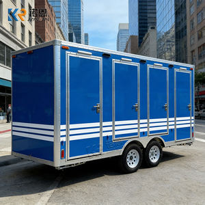 Remorque de toilettes mobiles portables pour zones de conflit, zones dangereuses extérieures, remorque de toilettes portables - Product Image 4