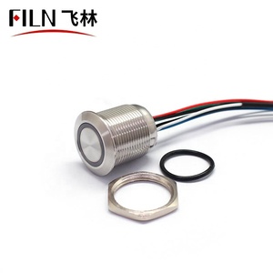 Interrupteurs à bouton-poussoir LED à gradation annulaire FILN 19 mm 12 V pour panneau pour couleur RVB - Product Image 6