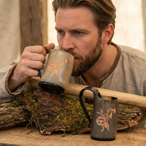 Handmade Horn Mug, Rustic Eco-Friendly Natural Drinkware, Perfect Durable Cup for Coffee, Tea, <b>Whisky</b>, Gifting Occasions - Product Image 1