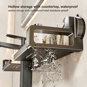 Moderno Portaoggetti a Ventosa per Rubinetto, Organizzatore da Parete Senza Foratura per Hotel, Cucina e <span class=keywords><strong>Bagno</strong></span> - Product Image 5