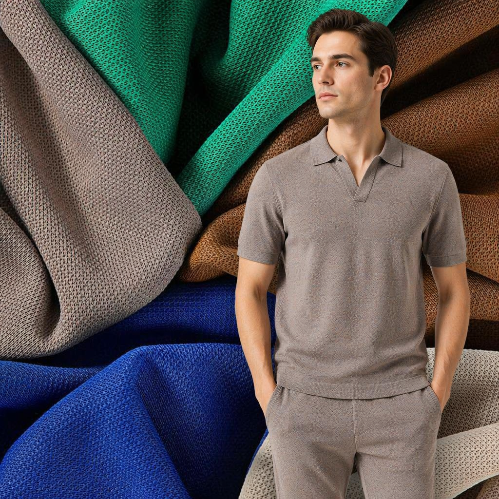 Nylon Spandex Breathable Pique Knit Fabric For Golf Polo Shirts And Custom Sportswear 8087