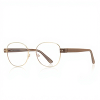 Monture de lunettes de vue légère bicolore en métal, forme carrée et ronde, pour usage quotidien