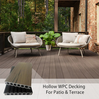 Revêtement de terrasse en composite bois-plastique (WPC) de haute qualité, anti-UV, imperméable, prix direct usine