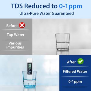 เครื่องกรองน้ำ 5 ขั้นตอน ระบบ RO UV พร้อมระบบ Reverse Osmosis วัสดุพลาสติก สำหรับใช้ในบ้านและนอกบ้าน - Product Image 4