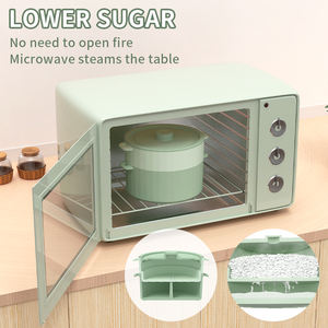 Novedad de 2025, cesta de vapor segura para microondas, vaporizadores de alimentos vegetales, vaporizador de verduras de silicona Perezoso - Product Image 3