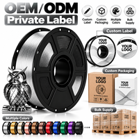 Filamen PETG Metalik Hitam Perak 1.75mm 1KG Grosir Pabrik untuk Printer 3D FDM OEM ODM Pasokan Massal