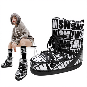 Bottes de <span class=keywords><strong>ski</strong></span> Space Boots transfrontalières, grande taille, hiver, mi-mollet, en peluche épaisse, respirantes, durables, unisexe, vente en gros, livraison directe - Product Image 1