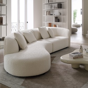 Современный Трехместный раздвижной диван для гостиной с губчатой отделкой из бархатной ткани, секционная мебель - Product Image 3