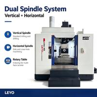 Centre d'usinage vertical et horizontal CNC LEYO VH10 BT40 8000 tr/min pour pièces complexes à cinq faces avec échelle linéaire et outil automatique