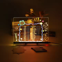 Lampe de nuit LED créative à faire soi-même pour la décoration de la maison, acrylique lumineux, mini carré personnalisable, message effaçable et réinscriptible