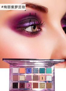 <span class=keywords><strong>Paleta</strong></span> de Sombras de Ojos <span class=keywords><strong>Huda</strong></span> Moji de 18 Colores, Marca Privada, Personalizable, Vegana y Libre de Crueldad, Prebase de Sombras de Ojos - Product Image 4