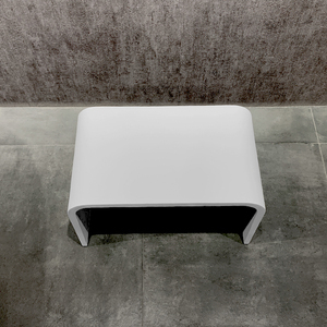 Asiento de Piedra de Resina de Diseño Simple, Piedra Artificial de Resina, Superficie Sólida Acrílica, Taburete para Exteriores, Baño, Ducha, Centro Comercial - Product Image 2