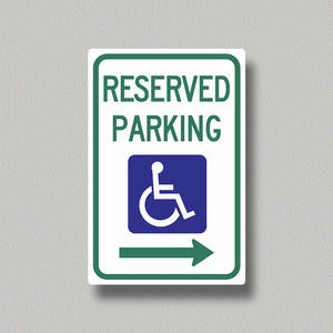 لافتة مخصصة لركن السيارات المخصصة لذوي الاحتياجات الخاصة وفقًا لمعايير ADA، لوحة إشارات مرورية من الألومنيوم - Product Image 3