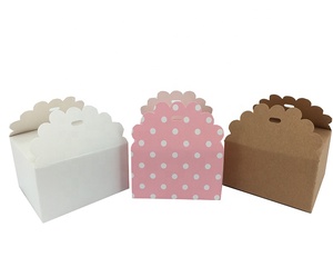 Boîtes à bonbons sur mesure Les boîtes-cadeaux en chocolat blanc/marron/rose s'appliquent à l'emballage de chocolat aux noisettes fait maison - Product Image 1