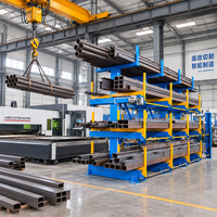 Système de rayonnage cantilever rétractable sécurisé pour tuyaux en cuivre